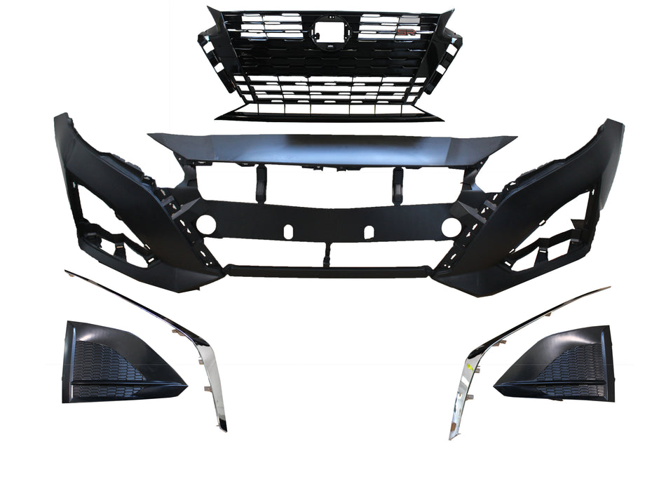 For 2023 2024 2025 Nissan Altima SR Front Bumper Grill Fog Covers Chrome Trims 6PCS