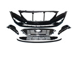 For 2015 2016 2017 Hyundai Sonata Complete Front Bumper Grills Fog Covers 6 PCS