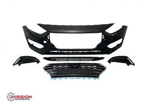 For 2018 2019 2020 2021 Hyundai Accent Complete Front Bumper Grills 5 PCS