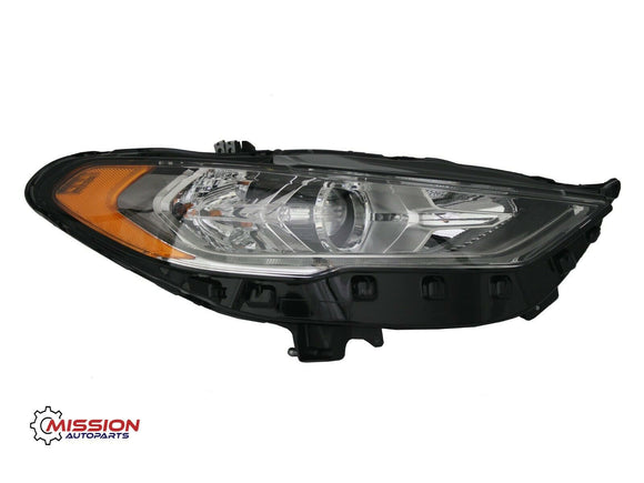 For 2017 2018 2019 Ford Fusion Headlight Halogen W/LED DRL Passenger Right Side