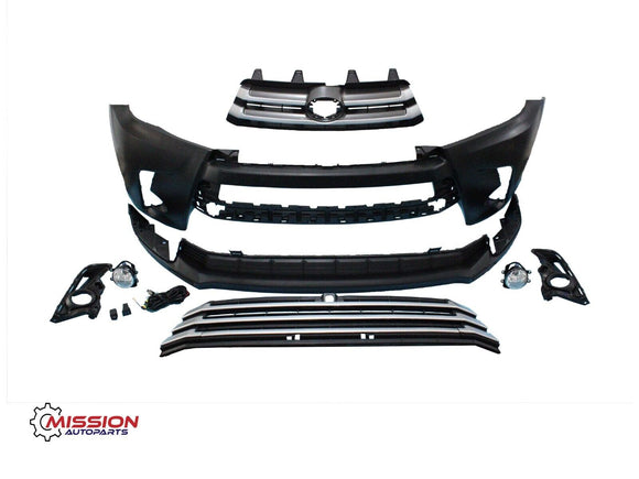 For 2017 2018 2019 Toyota Highlander Front Bumper Assembly Complete 8 PCS