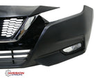 For 2020 2021 Nissan Versa Front Bumper Upper and Lower Grill Fog Lights