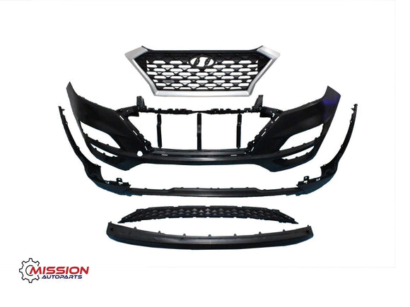 For 2019 2020 2021 Hyundai Tucson Complete Front Bumper Grill Skid Plate 5 PCS