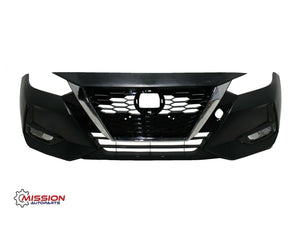 For 2020 2021 Nissan Sentra Front Bumper Upper and Lower Grill Fog Light Set