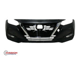 For 2020 2021 Nissan Sentra Front Bumper Upper and Lower Grill Fog Light Set