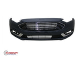 For 2017 2018 Ford Fusion Front Bumper Upper Lower Grill Chrome Fog Lights Cover