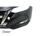 For 2020 2021 Nissan Sentra Front Bumper Upper and Lower Grill Fog Light Set