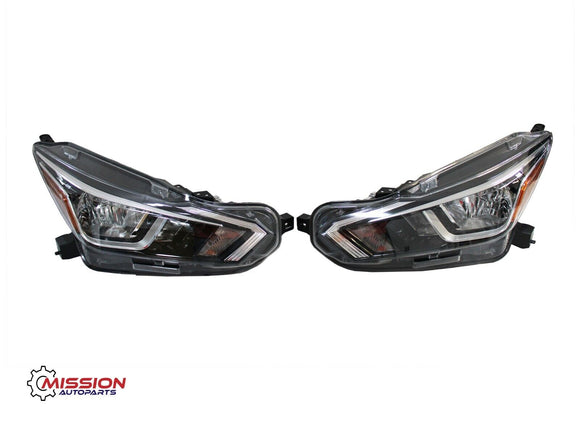 For 2020 2021 2022 Nissan Versa Headlight Halogen Right and Left W/Bulbs