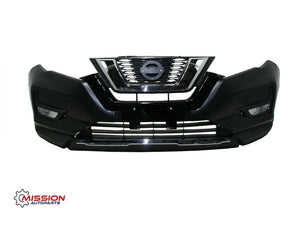For 2017 2018 2019 Nissan Rogue Front Bumper Grills Chrome Trim Fog Light Set