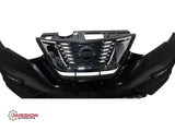 For 2017 2018 2019 Nissan Rogue Front Bumper Grills Chrome Trim Fog Light Set