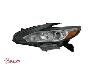For 2016 2017 2018 Nissan Altima Headlight Halogen Chrome Left W/Bulbs W/O LED