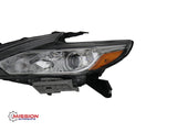 For 2016 2017 2018 Nissan Altima Headlight Halogen Chrome Housing W/O LED DRL Driver Left Side