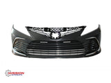 For 2021 2022 Toyota Camry L LE XLE Front Bumper with Upper Lower Grills and Bumper Trims