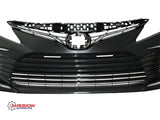 For 2021 2022 Toyota Camry L LE XLE Front Bumper with Upper Lower Grills and Bumper Trims