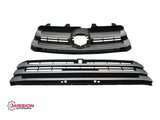 For 2017 2018 2019 Toyota Highlander Upper and Lower Grill Assembly Silver
