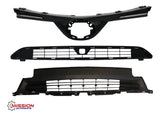 For 2016 2017 2018 Toyota RAV4 Upper Center Lower Grill Black